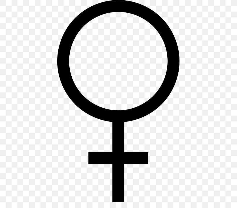 Gender Symbol Female Clip Art, PNG, 423x720px, Gender Symbol, Area, Black And White, Body Jewelry, Cross Download Free