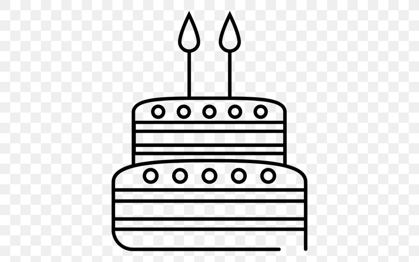 Birthday Cake Cupcake Clip Art, PNG, 512x512px, Birthday Cake, Birthday, Birthday Card, Black And White, Cake Download Free