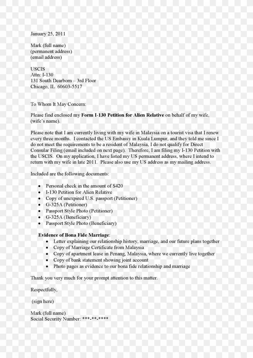 Cover Letter Form I-130 Résumé Template, PNG, 1654x2339px, Cover Letter, Application For Employment, Area, Curriculum Vitae, Document Download Free