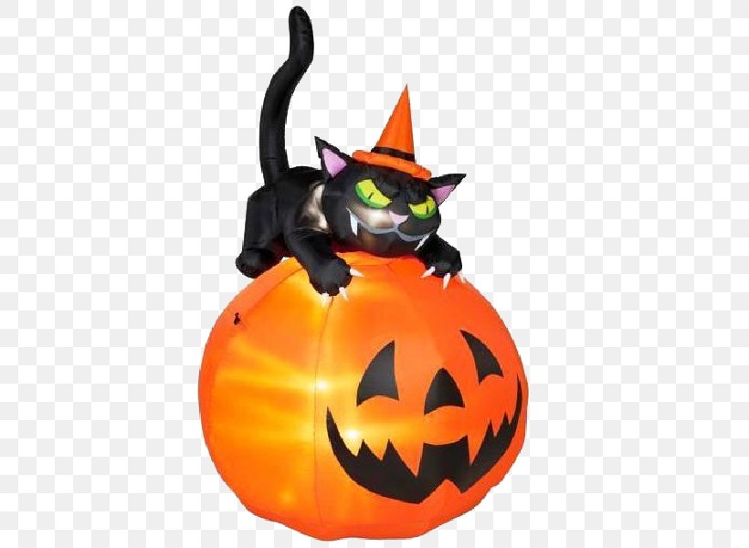Jack-o'-lantern Halloween Gemmy Industries Inflatable, PNG, 600x600px, Halloween, Calabaza, Cat, Cat Like Mammal, Christmas Download Free