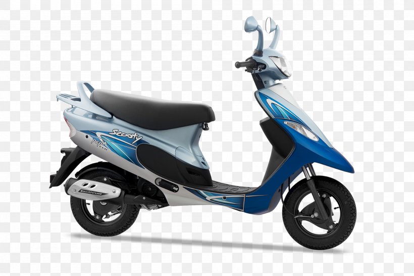 Scooter Car TVS Scooty TVS Motor Company Motorcycle, PNG, 2000x1334px, Scooter, Car, Car Dealership, Electric Blue, Himalayan Highs Download Free