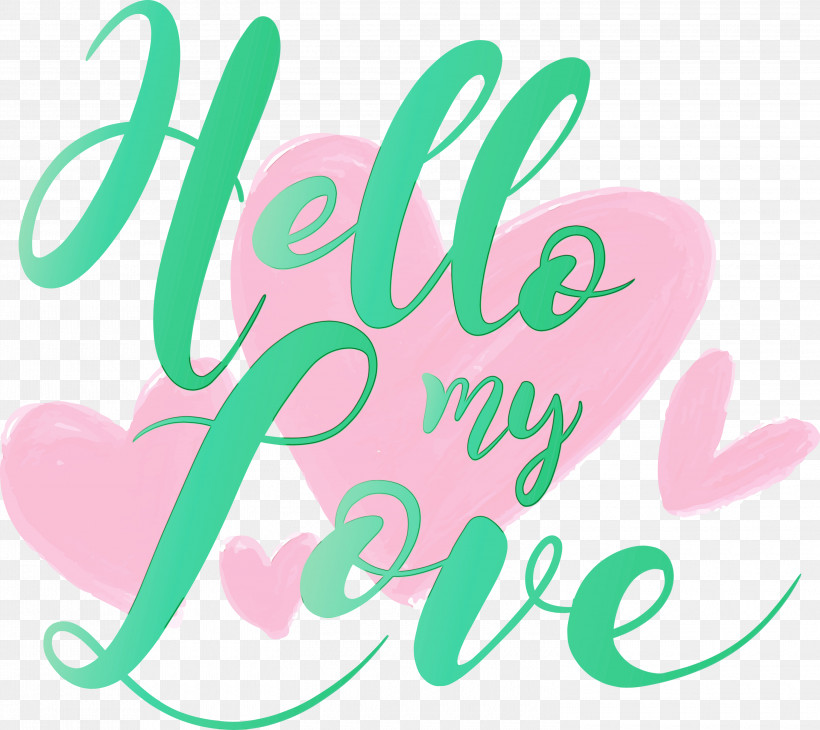 Text Font Pink, PNG, 3000x2673px, Valentines Day, Hello My Love, Paint, Pink, Text Download Free