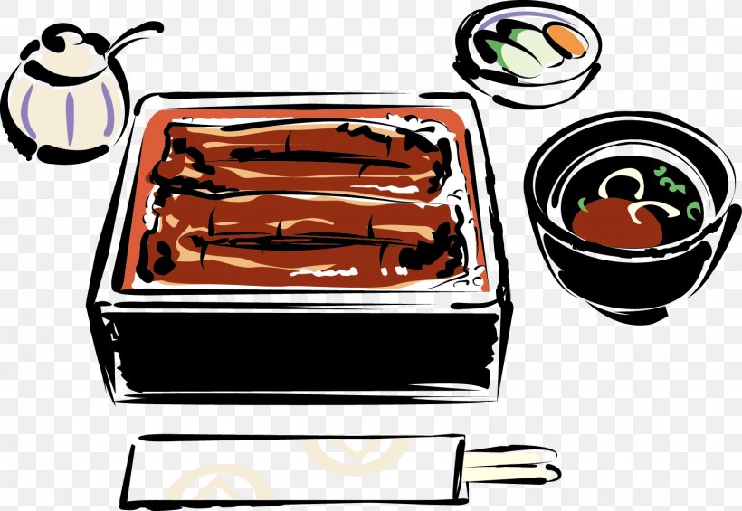 Unagi Unadon Japanese Cuisine Kabayaki Onigiri, PNG, 1556x1073px, Unagi, Cooked Rice, Cuisine, Day Of The Ox, Dish Download Free