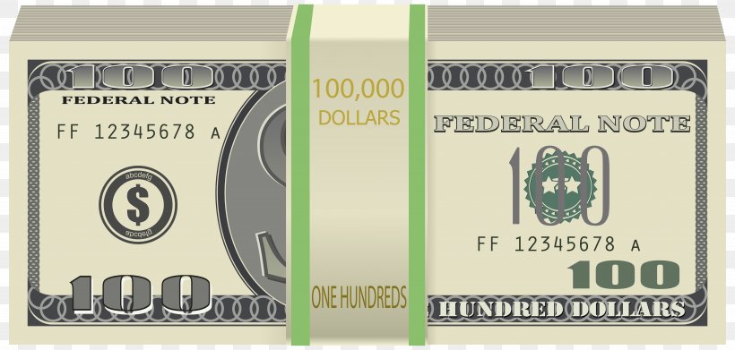 Money United States Dollar Clip Art, PNG, 8000x3817px, Money, Banknote, Brand, Cash, Coin Download Free