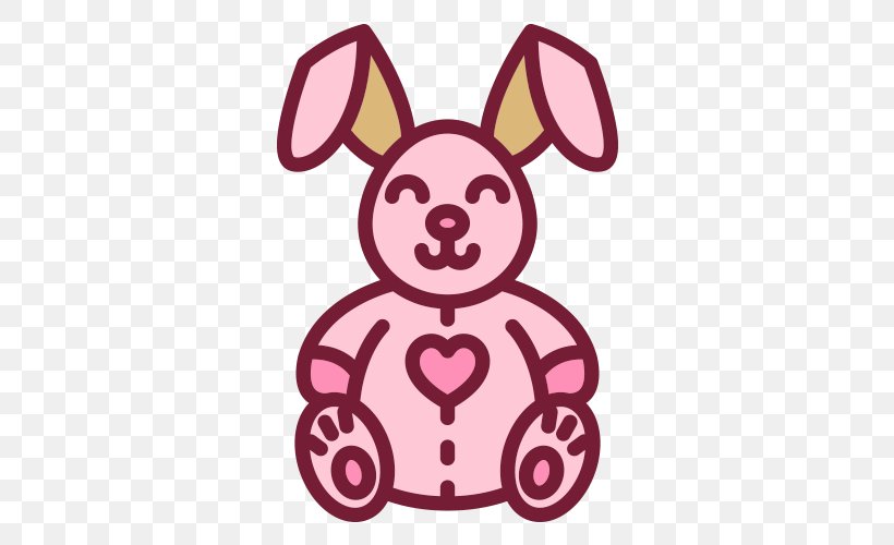 Icon, PNG, 500x500px, Scalable Vector Graphics, Easter Bunny, Fictional Character, Heart, Magenta Download Free