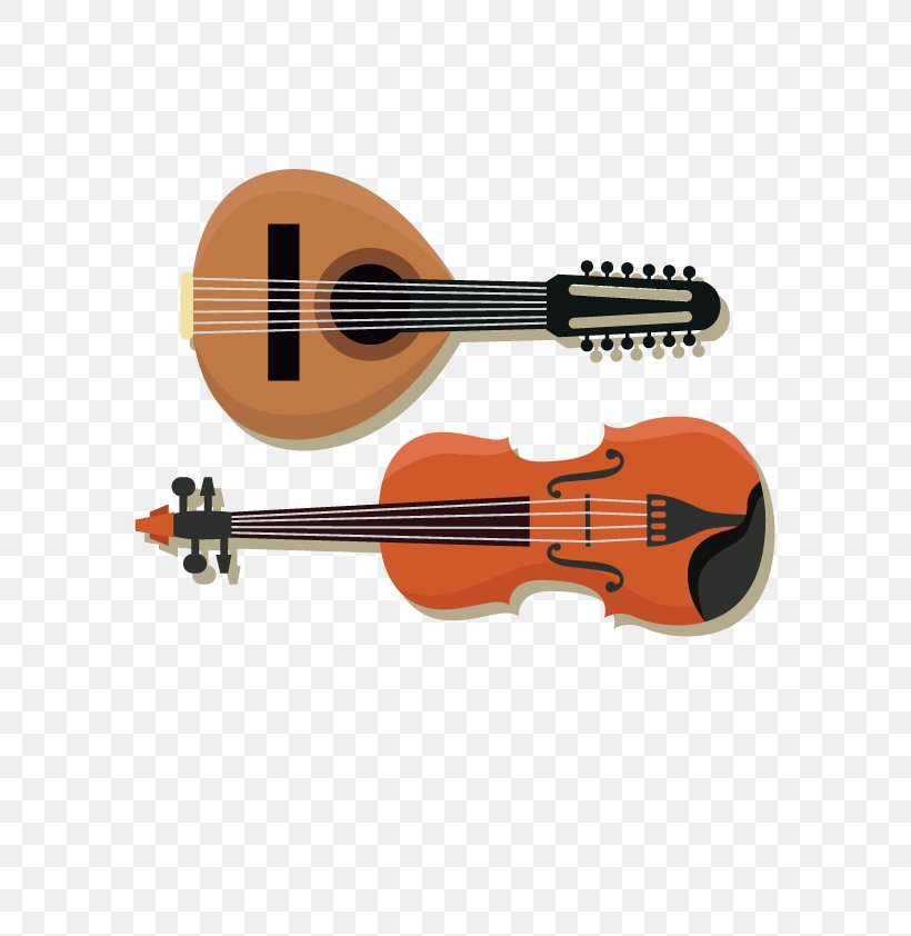 Musical Instrument Handbell Violin Bass Guitar, PNG, 595x842px, Watercolor, Cartoon, Flower, Frame, Heart Download Free