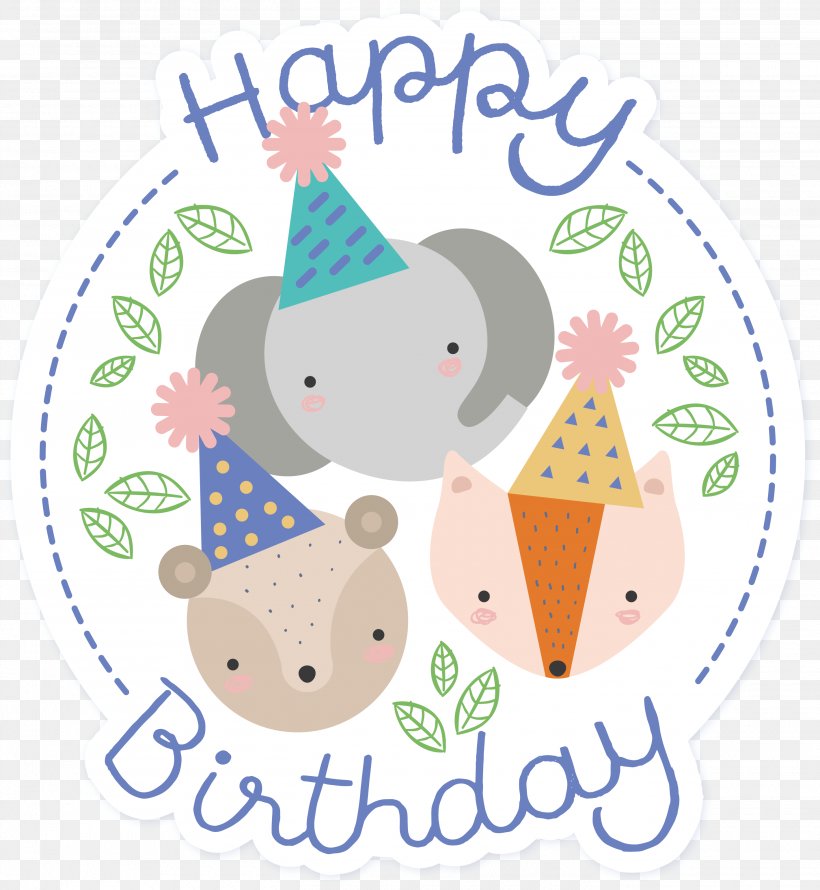 Birthday Card For Little Animals, PNG, 2840x3085px, Animal, Area, Art, Artwork, Birthday Download Free