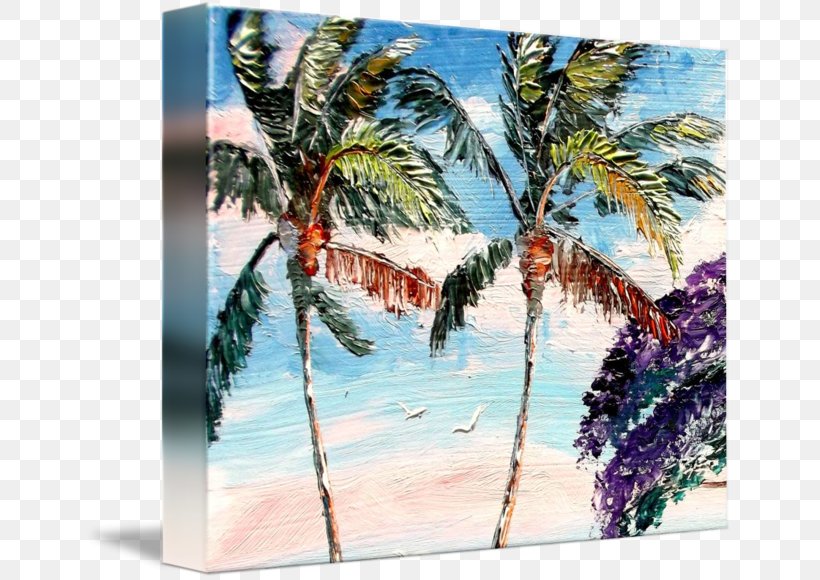 Painting Gallery Wrap Art Canvas Acrylic Paint, PNG, 650x580px, Painting, Acrylic Paint, Acrylic Resin, Arecaceae, Arecales Download Free