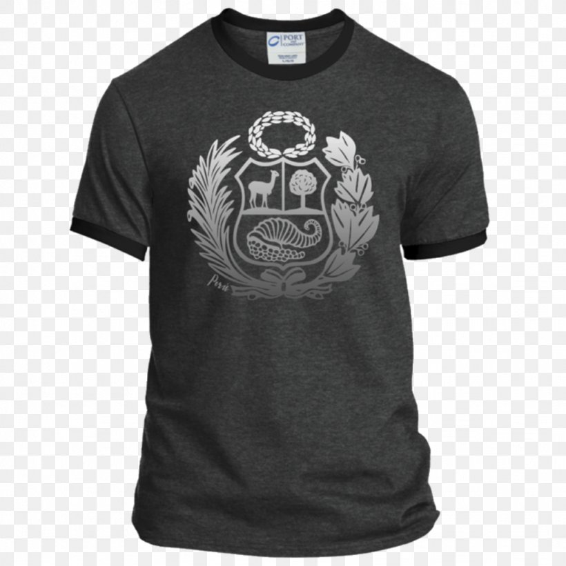 Ringer T-shirt Hoodie Long-sleeved T-shirt, PNG, 1024x1024px, Tshirt, Active Shirt, Black, Bluza, Brand Download Free
