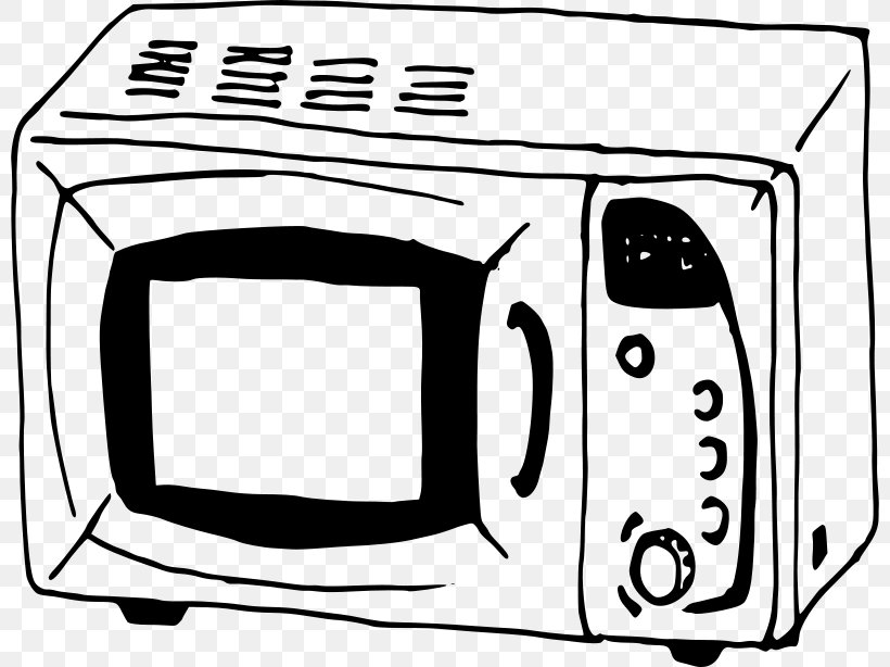 Microwave Oven Clip Art, PNG, 800x614px, Oven, Area, Black, Black And