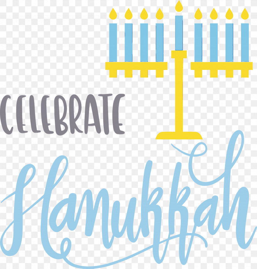 Logo Cartoon Silhouette Calligraphy Royalty-free, PNG, 2861x3000px, Hanukkah, Calligraphy, Cartoon, Happy Hanukkah, Logo Download Free