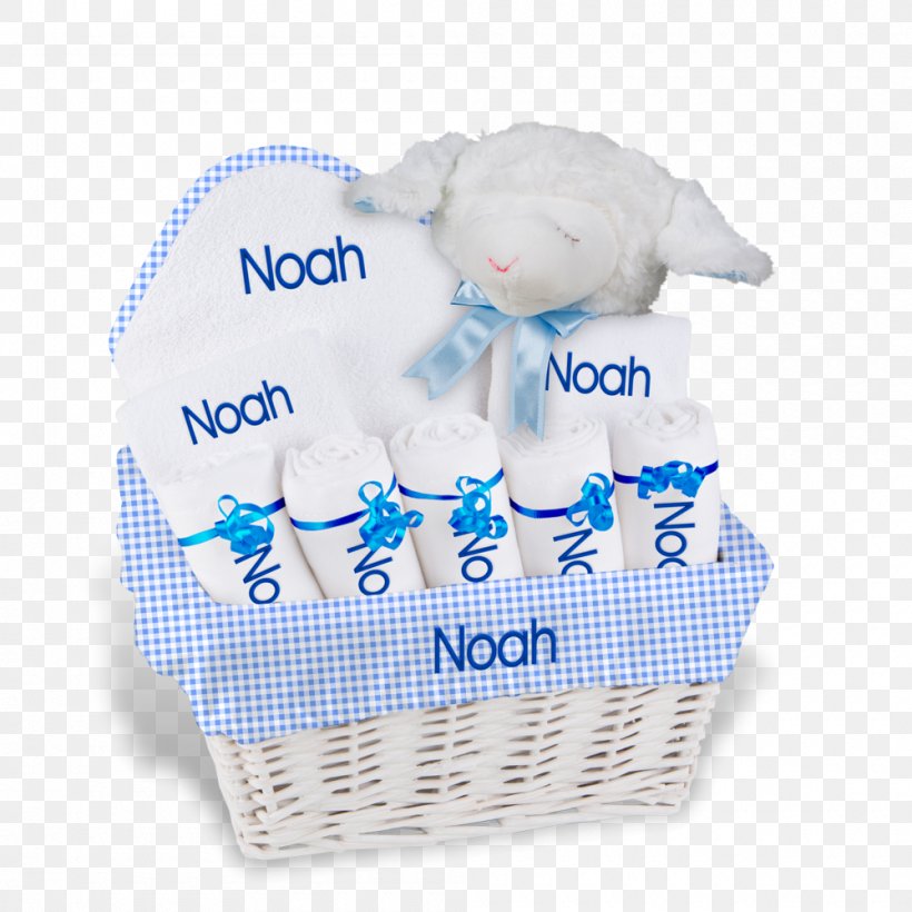Food Gift Baskets Bib Towel Infant, PNG, 1000x1000px, Food Gift Baskets, Basket, Basketball, Bib, Blue Download Free