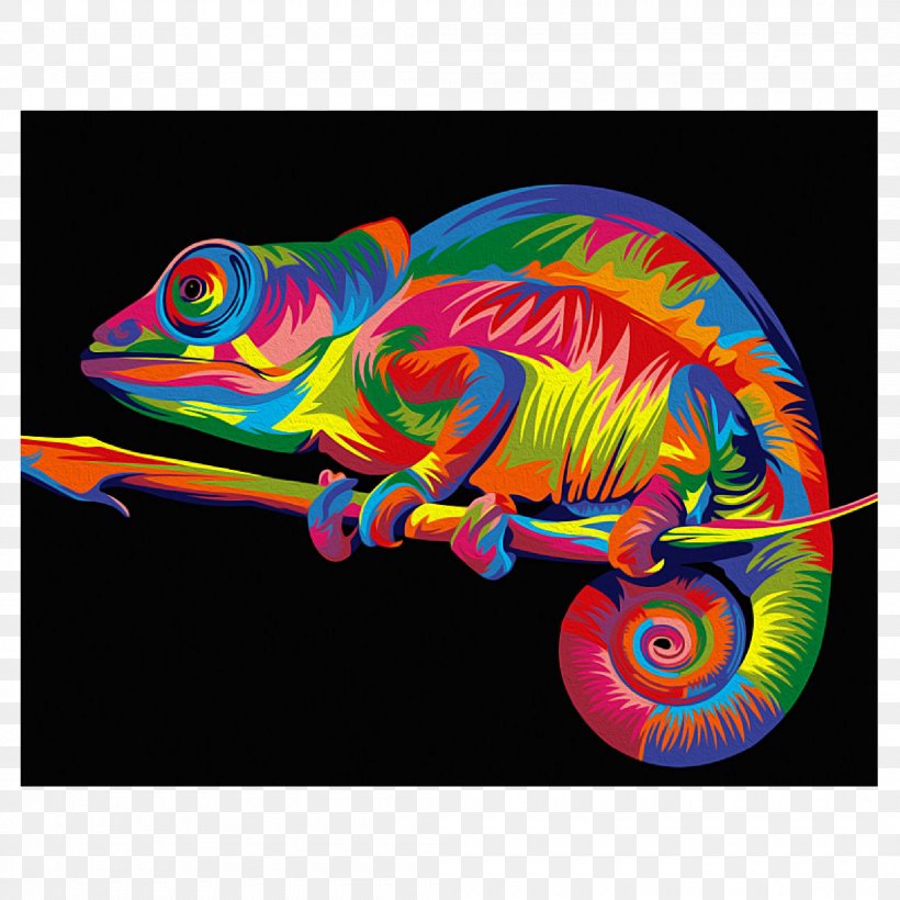 Chameleons Paint By Number Canvas Painting Easel, PNG, 2100x2100px, Chameleons, Acrylic Paint, Art, Canvas, Color Download Free