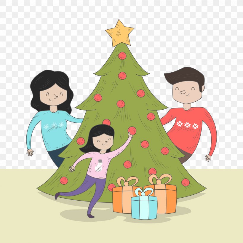 Christmas Tree Family, PNG, 2000x2000px, Christmas Tree, Art, Christmas, Christmas Decoration, Christmas Ornament Download Free