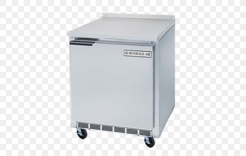 Refrigerator Table Countertop Refrigeration Beverage Air UCR27A, PNG, 520x520px, Refrigerator, Blast Chilling, Condenser, Countertop, Door Download Free