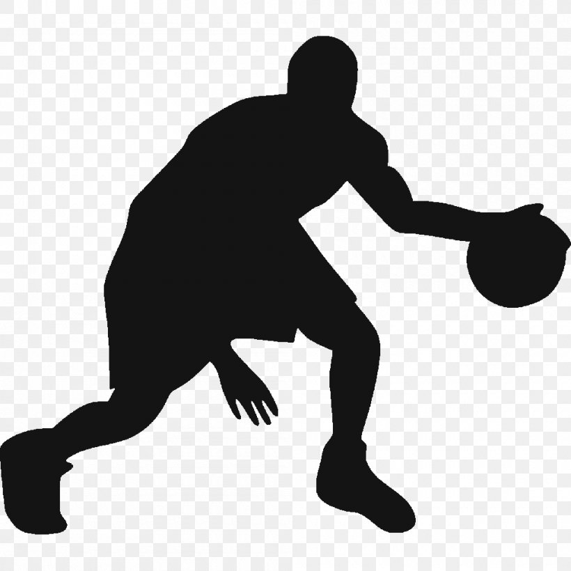 Clip Art Basketball Player Vector Graphics Silhouette, PNG, 1000x1000px, Basketball, Arm, Basketball Player, Black, Black And White Download Free
