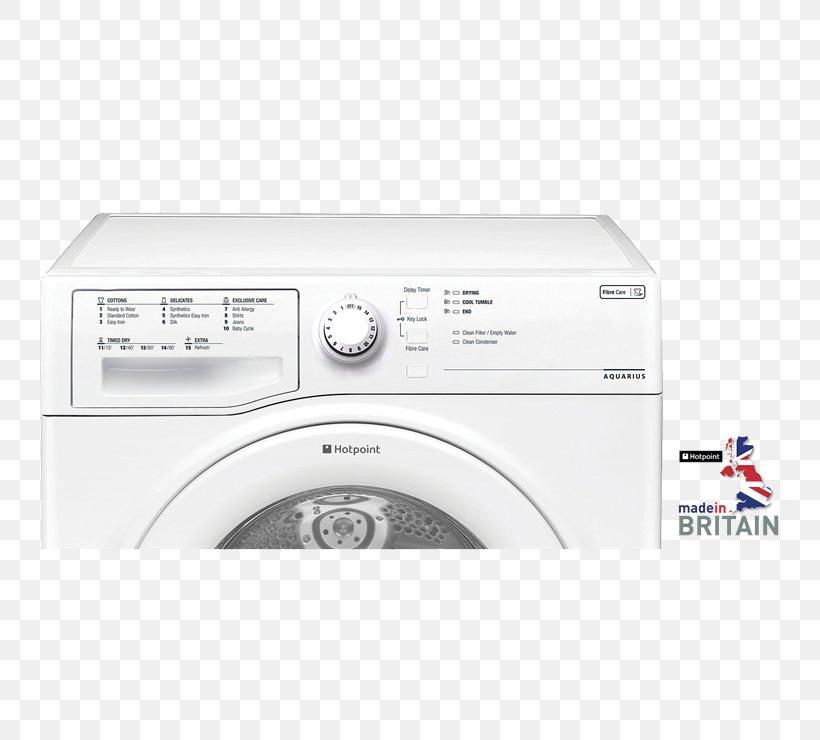 Washing Machines Clothes Dryer Hotpoint Aquarius TCFS 93B G Home Appliance, PNG, 740x740px, Washing Machines, Clothes Dryer, Combo Washer Dryer, Condenser, Electronics Download Free