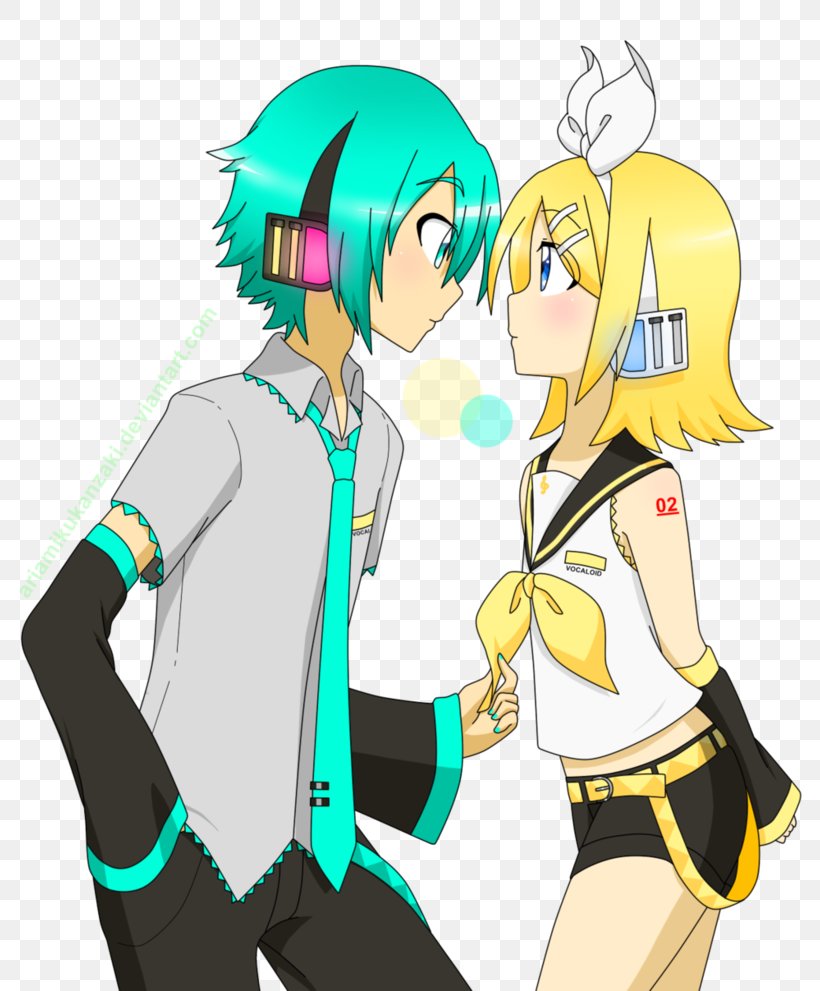 Hatsune Miku Kagamine Rin/Len Vocaloid Drawing, PNG, 806x991px, Watercolor, Cartoon, Flower, Frame, Heart Download Free