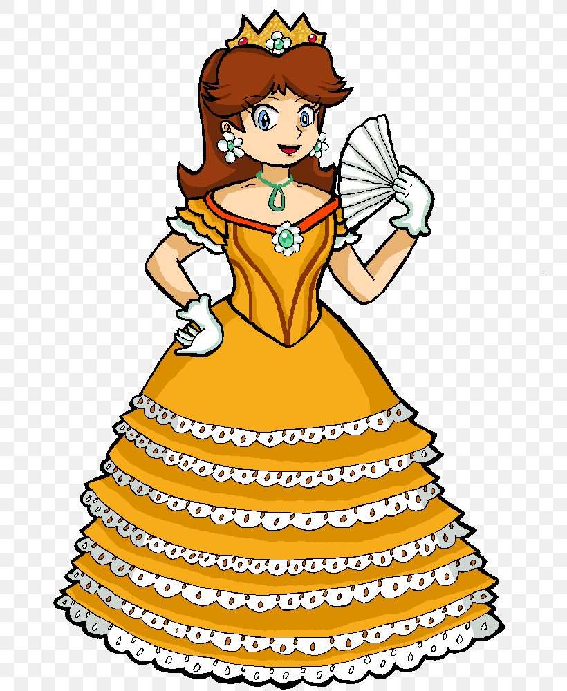 Princess Daisy Dress Rosalina Luigi DeviantArt, PNG, 774x1000px, Watercolor, Cartoon, Flower, Frame, Heart Download Free