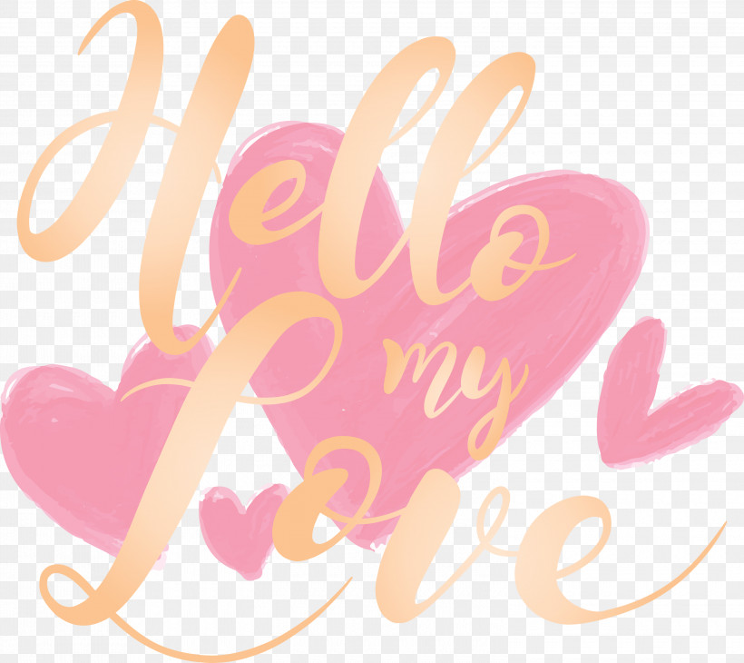 Valentines Day Hello My Love, PNG, 3000x2673px, Valentines Day, Heart, Hello My Love, Love, Pink Download Free