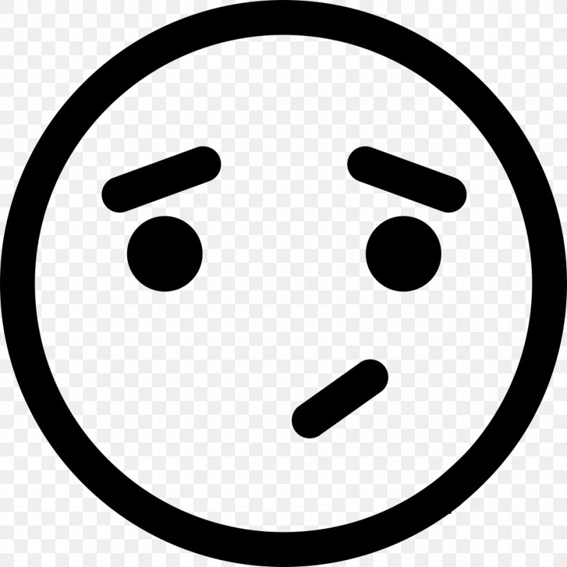 Emoticon Smiley Symbol, PNG, 980x980px, Emoticon, Black And White, Disappointment, Emoji, Emotion Download Free