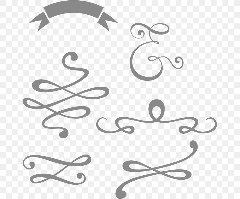Ribbon Clip Art, PNG, 665x680px, Ribbon, Area, Black, Black And White, Body Jewelry Download Free