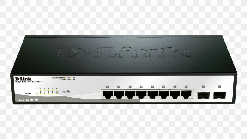 Gigabit Ethernet Small Form-factor Pluggable Transceiver Network Switch TP-Link Port, PNG, 1664x936px, 10 Gigabit Ethernet, Gigabit Ethernet, Audio Receiver, Computer, Computer Network Download Free