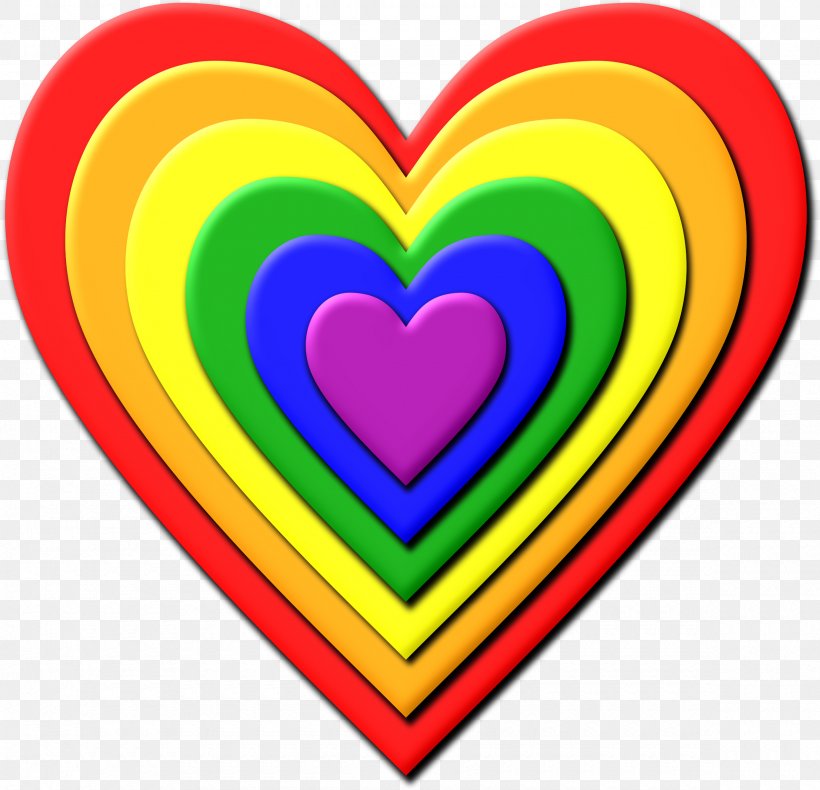 Rainbow Heart Clip Art, PNG, 2360x2274px, Watercolor, Cartoon, Flower, Frame, Heart Download Free