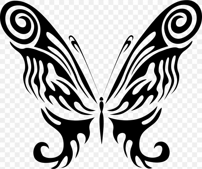 Butterfly Stencil, PNG, 2400x2016px, Butterfly, Blackandwhite, Brushfooted Butterflies, Brushfooted Butterfly, Insect Download Free