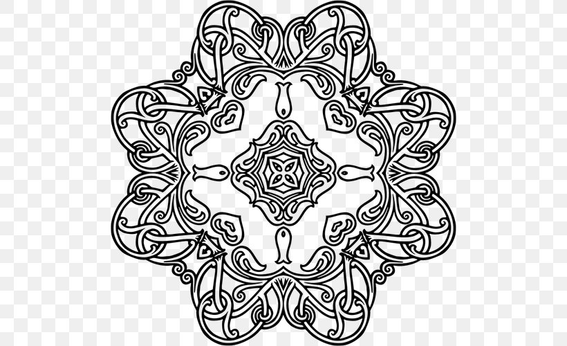 Drawing Floral Design Coloring Book Geometry, PNG, 500x500px, Drawing, Area, Art, Black, Black And White Download Free