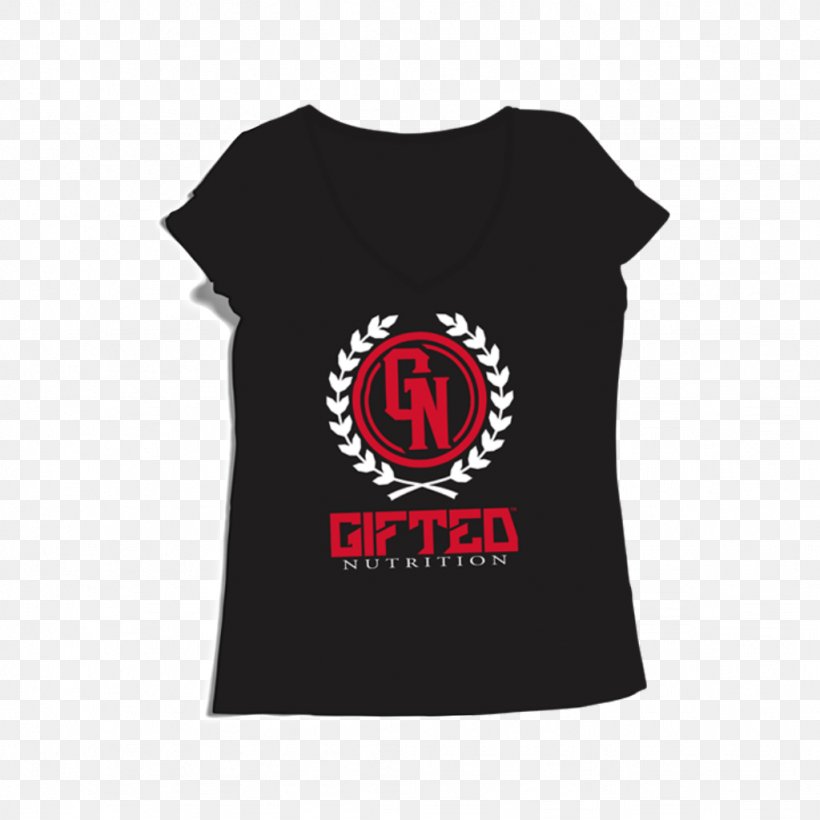 T-shirt Gifted Nutrition Clothing Whey, PNG, 1024x1024px, Tshirt, Black, Bodybuilding Supplement, Brand, Clothing Download Free