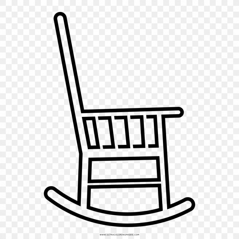 Rocking Chairs Drawing Coloring Book, PNG, 1000x1000px, Rocking Chairs, Black And White, Chair, Coloring Book, Drawing Download Free