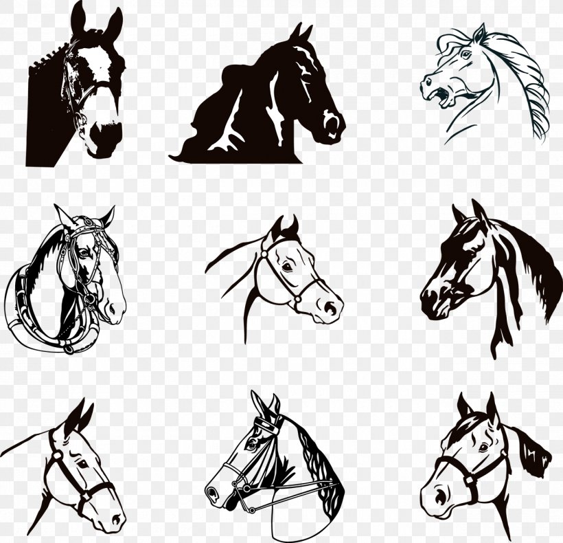 Horse Silhouette Clip Art, PNG, 1300x1253px, Horse, Bit, Black, Black And White, Bridle Download Free