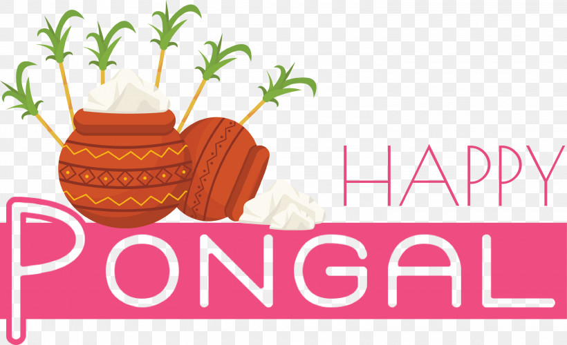 Pongal Happy Pongal, PNG, 3000x1830px, Pongal, Flower, Fruit, Happy Pongal, Logo Download Free