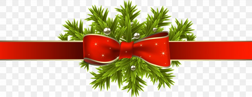 Christmas Tree Ribbon Christmas Decoration Clip Art, PNG, 6172x2396px, Christmas, Awareness Ribbon, Branch, Christmas And Holiday Season, Christmas Decoration Download Free