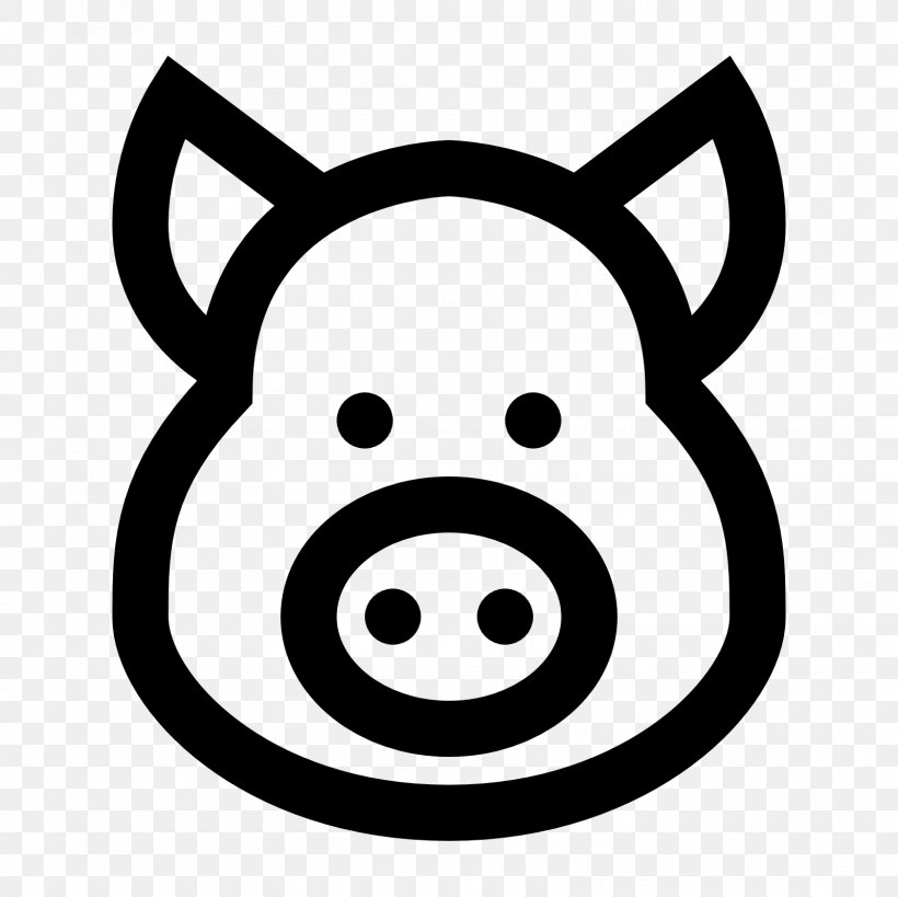 Hereford Pig Symbol, PNG, 1600x1600px, Hereford Pig, Black, Black And White, Domestic Pig, Head Download Free