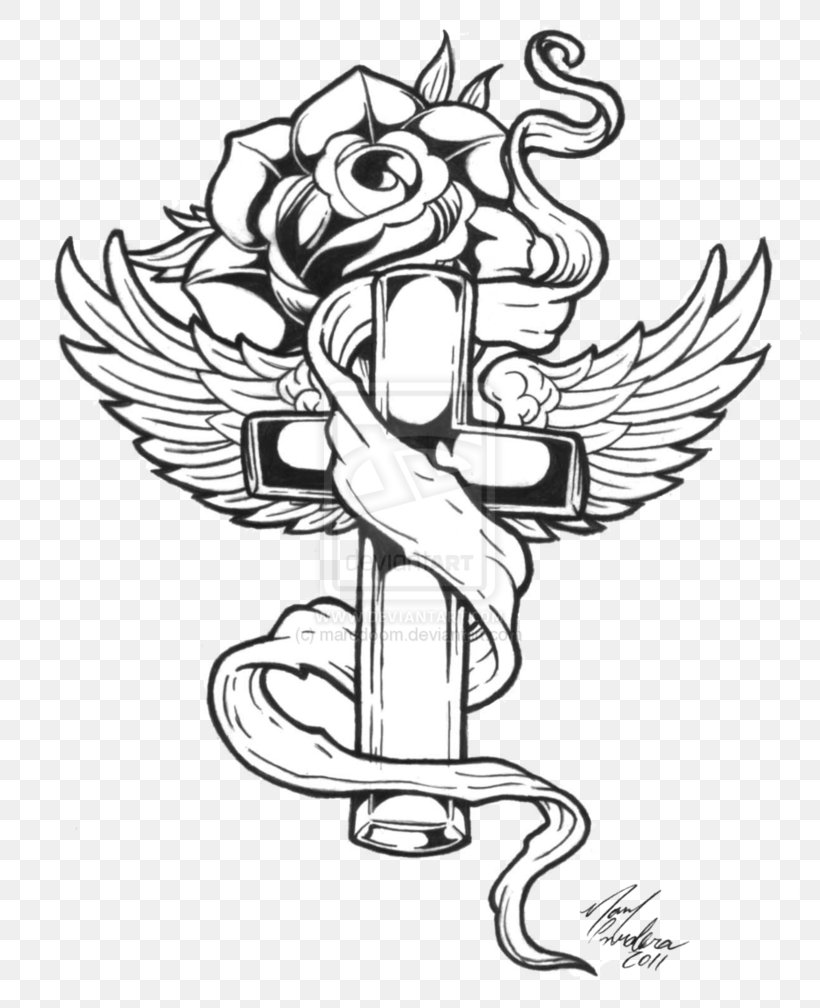 Old School (tattoo) Memorial Cross Drawing, PNG, 793x1008px, Watercolor, Cartoon, Flower, Frame, Heart Download Free