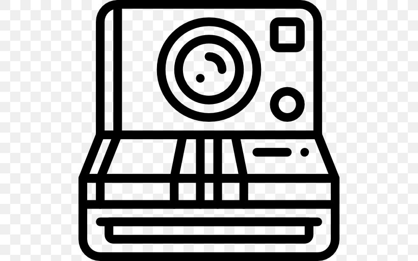 Polaroid SX-70 Instant Camera Photographic Film Photography Clip Art, PNG, 512x512px, Polaroid Sx70, Area, Black And White, Camera, Instant Camera Download Free
