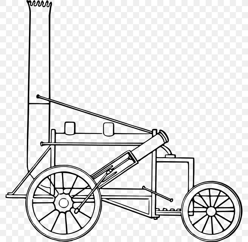 Rail Transport Train Stephenson's Rocket Drawing, PNG, 784x800px, Rail Transport, Area, Bicycle Accessory, Bicycle Part, Bicycle Wheel Download Free