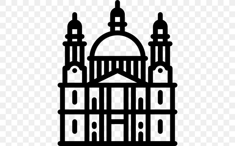 St Paul's Cathedral Monument To The Great Fire Of London Cathedral Of Saint Paul Computer Icons, PNG, 512x512px, Cathedral Of Saint Paul, Arch, Black And White, Brand, Building Download Free