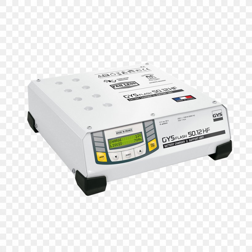 Battery Charger Electric Battery GYS Volt Ampere, PNG, 1000x1000px, Battery Charger, Ampere, Ampere Hour, Automotive Battery, Battery Management System Download Free