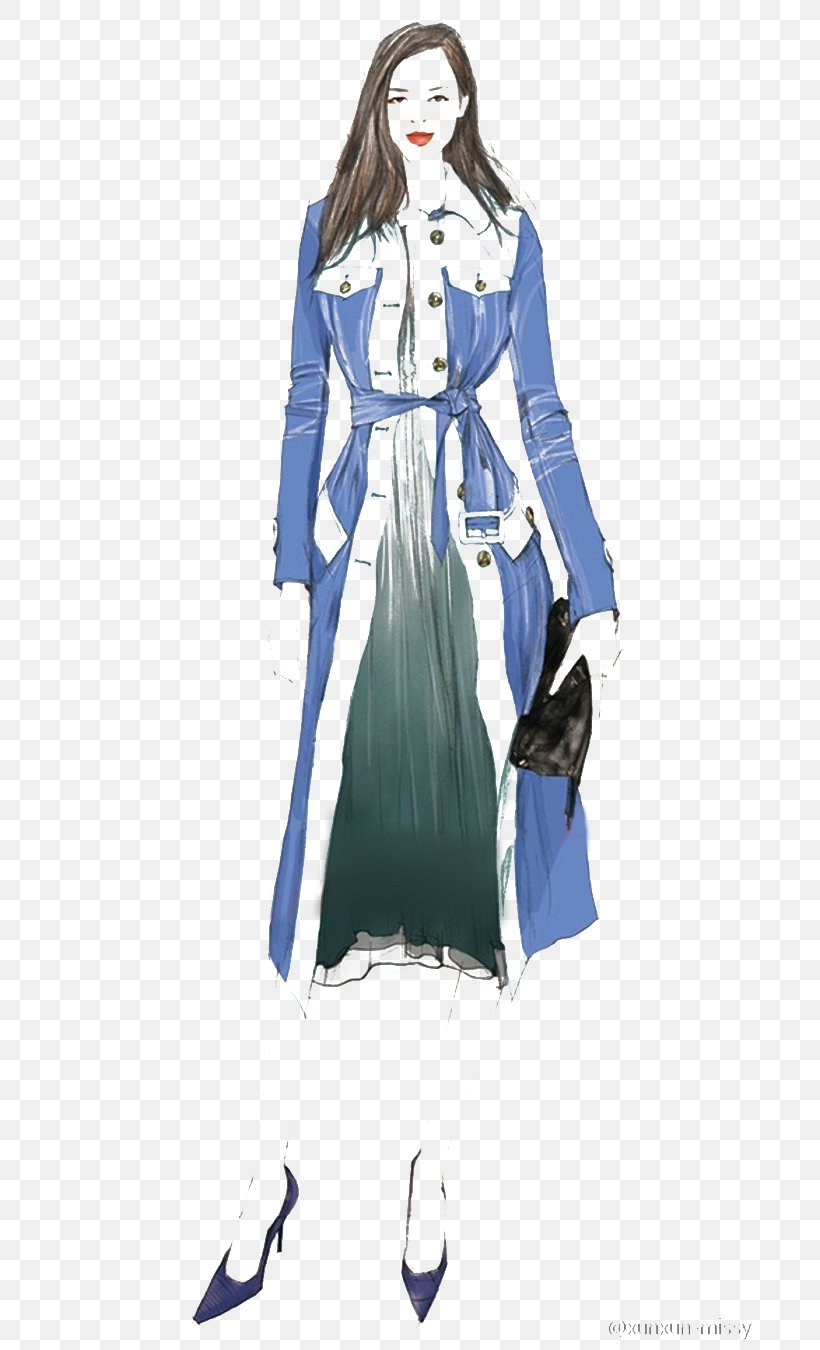 Fashion Sketchbook Drawing Fashion Illustration Illustration, PNG, 700x1350px, Fashion Sketchbook, Art, Blue, Clothing, Costume Download Free