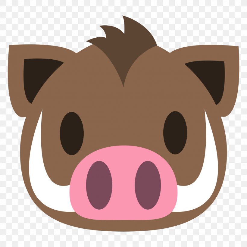 Wild Boar Emojipedia Emoticon Text Messaging, PNG, 1024x1024px, Wild Boar, Carnivoran, Cartoon, Dog Like Mammal, Emoji Download Free