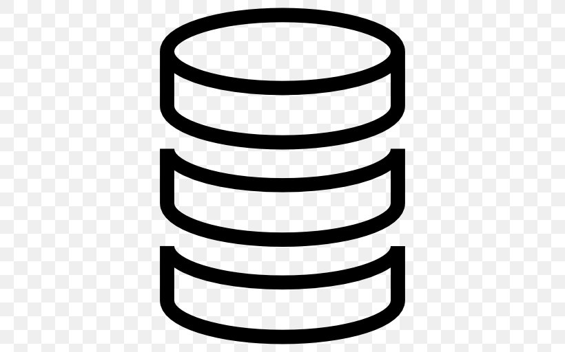 Database Server, PNG, 512x512px, Database, Auto Part, Black And White, Computer Servers, Data Download Free
