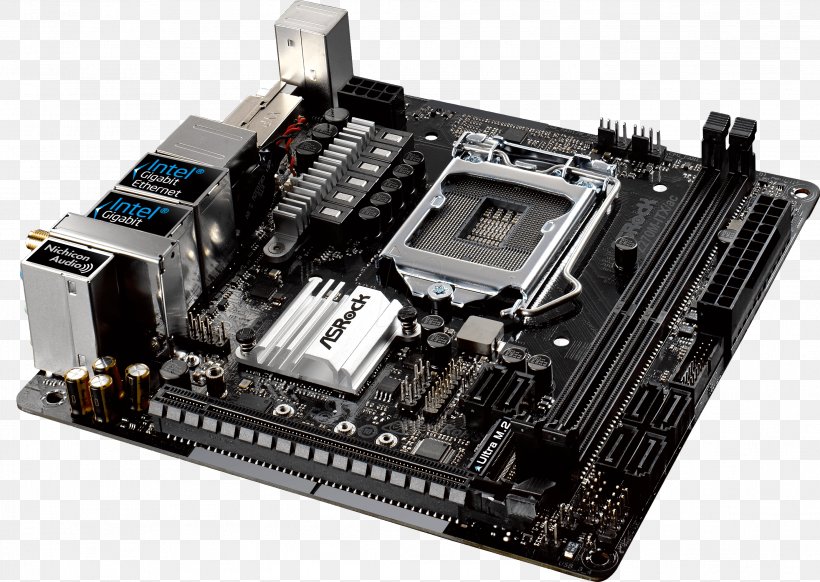 Intel Kaby Lake Mini-ITX LGA 1151 Motherboard, PNG, 2784x1979px, Intel, Asrock, Central Processing Unit, Computer Component, Computer Cooling Download Free