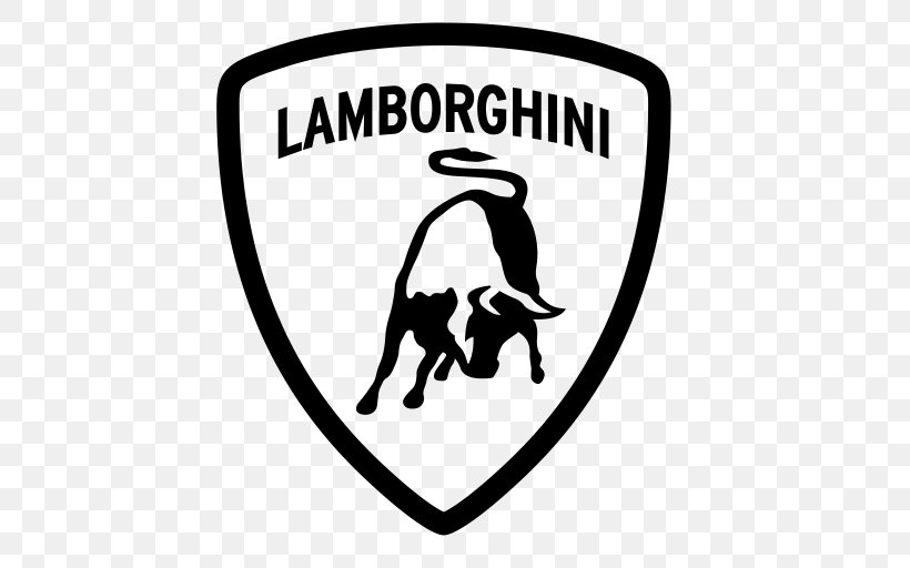Lamborghini Gallardo Car Ferrari Lamborghini Aventador, PNG, 512x512px, Lamborghini, Area, Black, Black And White, Brand Download Free