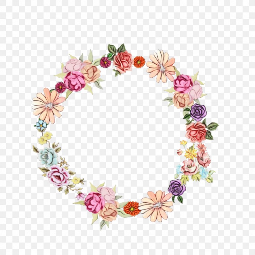 Watercolor Flower Wreath, PNG, 1024x1024px, Watercolor, Crown, Drawing, Fashion Accessory, Flower Download Free