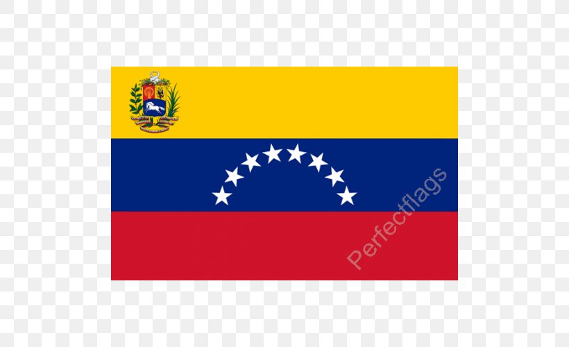 Flag Of Venezuela National Flag Venezuelan War Of Independence, PNG, 500x500px, Venezuela, Americas, Area, Blue, Brand Download Free