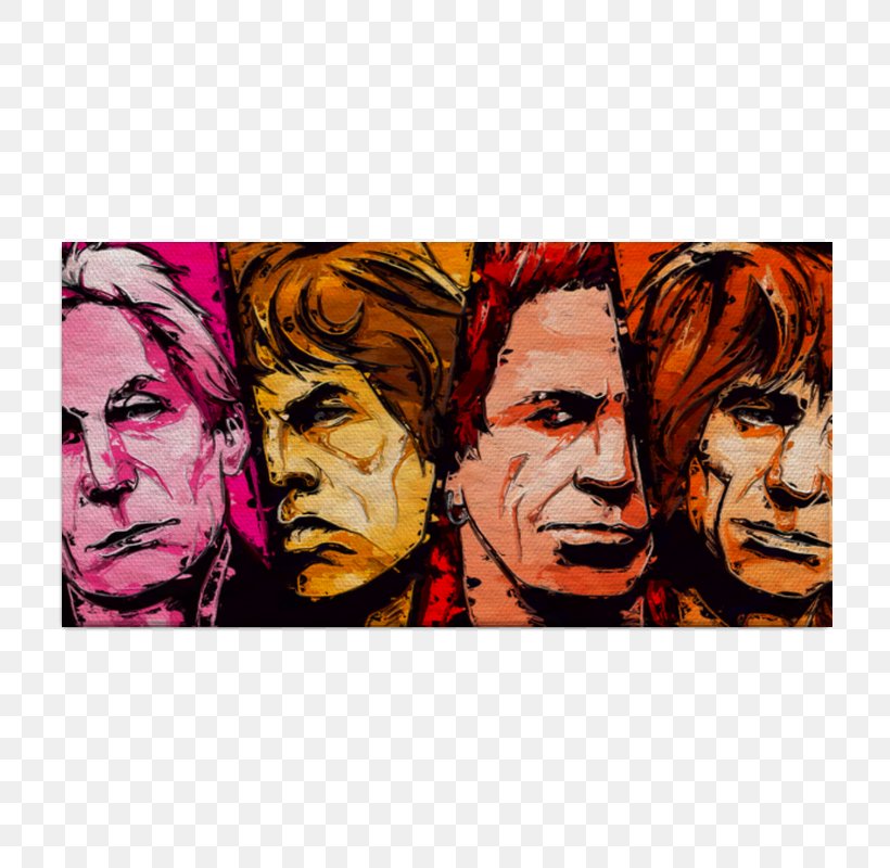 Modern Art The Rolling Stones Poster Pop Art, PNG, 800x800px, Modern Art, Acrylic Paint, Art, Clock, Decal Download Free