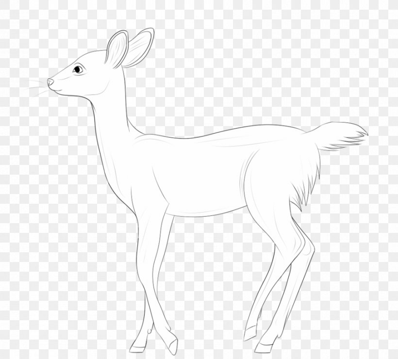 Deer Antelope Hare Line Art Fauna, PNG, 900x813px, Deer, Animal, Animal Figure, Antelope, Antler Download Free